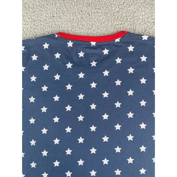 Eddie Bauer Shirt Womens Medium Blue Stars American Flag 4th Of July Freedom - Picture 7 of 11